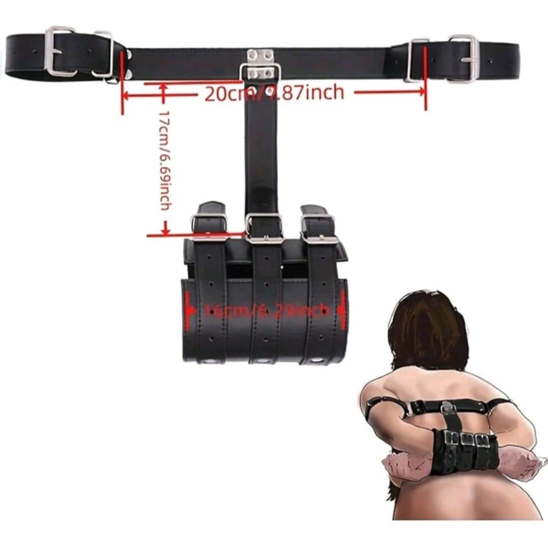 PU leather restraint for both arm and four arm image 1