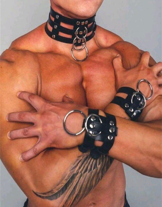 PU level neck cough wrist coughs with anchor loops image 0